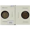 Image 1 : 1917 & 1920 CANADA SILVER 5 CENTS