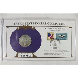 1926 PEACE SILVER DOLLAR & STAMP SET