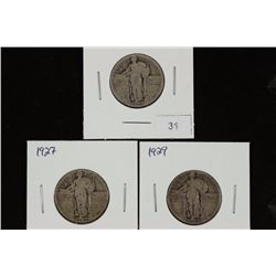 1925,27 & 1929 STANDING LIBERTY QUARTERS