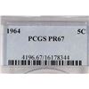 Image 3 : 1964 JEFFERSON NICKEL PCGS PR67