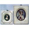 Image 1 : Two miniature portrait paintings on ivory, in