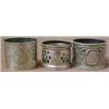 Image 2 : One lot of three napkin rings and two serving