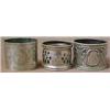 Image 2 : One lot of three napkin rings and two serving