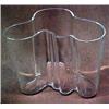 Image 1 : Savoy freeform clear glass vase, signed on the