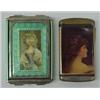 Image 1 : Two portrait pieces; matchsafe and compact,