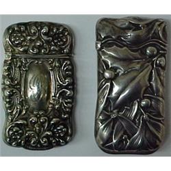 Two sterling silver match safes, one 2 1/2" with