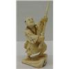 Image 3 : Carved ivory netsuke and figurine, 1 1/2" Netsuke