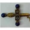 Image 1 : 14K and diamond sword pin, 3 1/2" pin with three