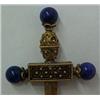 Image 2 : 14K and diamond sword pin, 3 1/2" pin with three