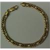 Image 1 : 18K gold link bracelet, 7 1/2" open link with