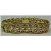 Image 1 : 18K gold fancy double link bracelet, 1/2" wide by