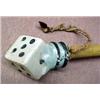 Image 2 : Wooden walking stick, with porcelain die handle,