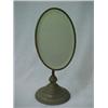 Image 1 : Shaving mirror on stand, oval beveled mirror with