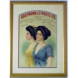 Advertising chromo print for Kaufmann & Strauss