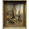 Image 1 : Oil on board, woodland scene, unsigned, framed,