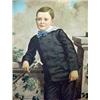 Image 2 : American School, 19th C., watercolor portrait of