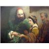 Image 2 : 19th C. unsigned oil on canvas, man giving a