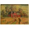 Image 2 : H. Harvey, oil on board "Red Barn", signed