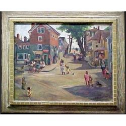 Louise Schacht, street scene, Rockport,