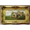 Image 1 : Vitallo, sheep by barn, oil on canvas, signed