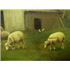 Image 2 : Vitallo, sheep by barn, oil on canvas, signed