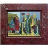Image 1 : Luis Moret, building with figure on horse, oil on