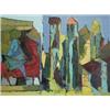 Image 2 : Luis Moret, building with figure on horse, oil on
