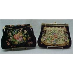 Two petit point purses