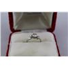 Image 2 : PLATINUM LADIES RING SET W/ 1 DIAMOND AT .44CT AND 2 DIAMONDS AT .08CT