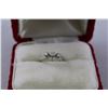 Image 1 : PLATINUM LADIES RING SET W/ 3 DIAMONDS AT .08CT