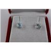 Image 2 : NEW BLUE TOPAZ STUD EARRINGS 2.50CT ROUND, STERLING SILVER, $125 CERTIFICATE