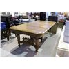 Image 2 : ANTIQUE STICK AND BALL CARVED TABLE WITH THREE LEAVES