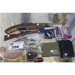 LOT OF COLLECTIBLES - INCLUDING RINGS, LIGHTERS, CELLPHONE, WALLET, BASEBALL CARDS, AND MORE