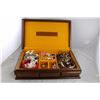 Image 2 : LARGE WOODEN JEWELLERY BOX FILLED WITH WATCHES, BRACELETS, RINGS, EARRINGS, ETC