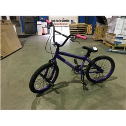 BRAZEN SINGLE SPEED BMX BIKE - PURPLE