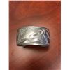Image 1 : BC FIRST NATIONS WIDE BAND CARVED  METAL ART BRACELET - AHOUSAT NATIONS TOFINO