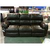 Image 1 : BROWN LEATHER RECLING SOFA