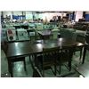 Image 1 : CONTEMPORARY DINNING ROOM TABLE WITH 2 LEAVES & 6 CHAIRS