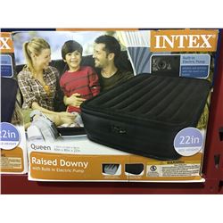 INTEX QUEEN SIZED RAISED DOWNY AIR BED