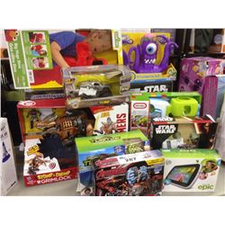 LOT OF TOYS INCLUDING AVENGERS, ELMO, STAR WARS ETC.