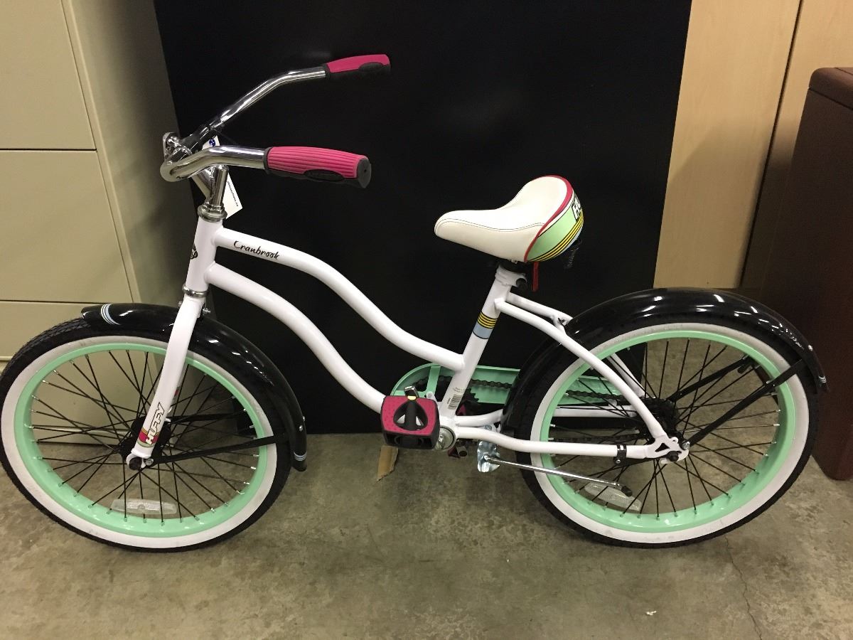WHITE HUFFY CRANBROOK SINGLE SPEED KIDS CRUISER BIKE