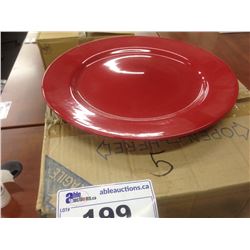 BOX OF 12 MONTEGO BAY RED PLATES