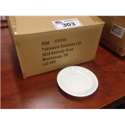 BOX OF 36 WHITE SAUCERS