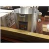 Image 1 : VERY LARGE HEAVY ALUMINUM  STOCK POT WITH 2 WOODEN STIRRING STICKS