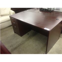 MAHOGANY 60X30  SINGLE PEDESTAL DESK