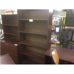 MAHOGANY 6' ADJUSTABLE SHELF BOOKCASE