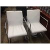 Image 2 : WHITE  CHROME FRAMED SLED BASED CLIENT CHAIR