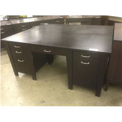 EBONY 72X30" SOLID WOOD EXECUTIVE DESK