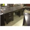 Image 3 : EBONY 72X30" SOLID WOOD EXECUTIVE DESK