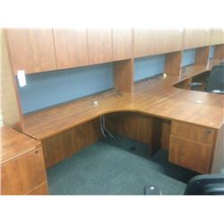 AUTUMN MAPLE 6X6' CORNER WORK STATION COMES WITH HUTCH